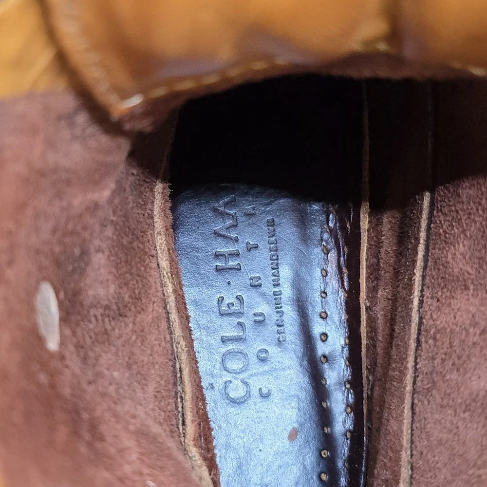 Vtg COLE HAAN Country Brown Leather‎  Boots F8861 / Women's Size 5.5M